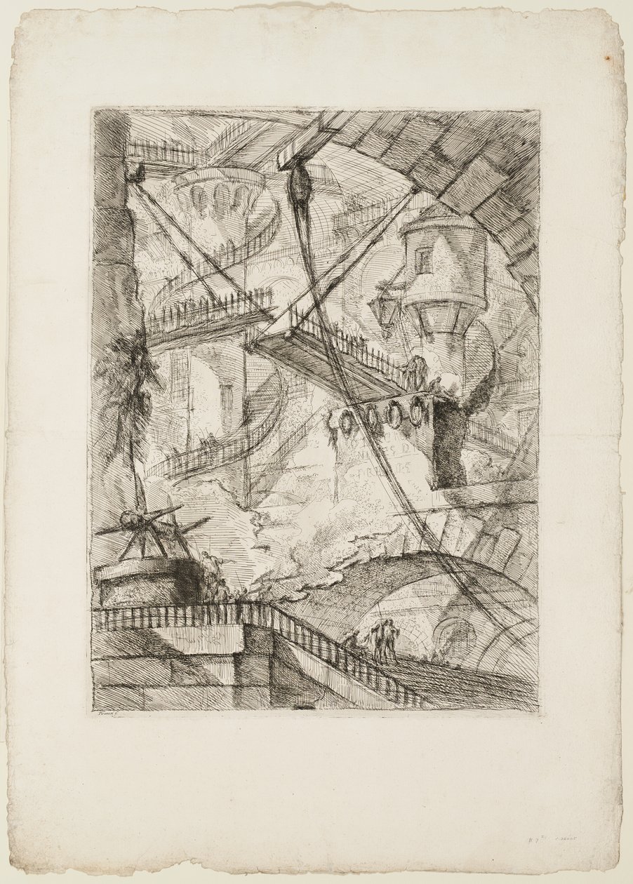 Asma Köprü, Hayali Hapishanelerden 7. plaka by Giovanni Battista Piranesi