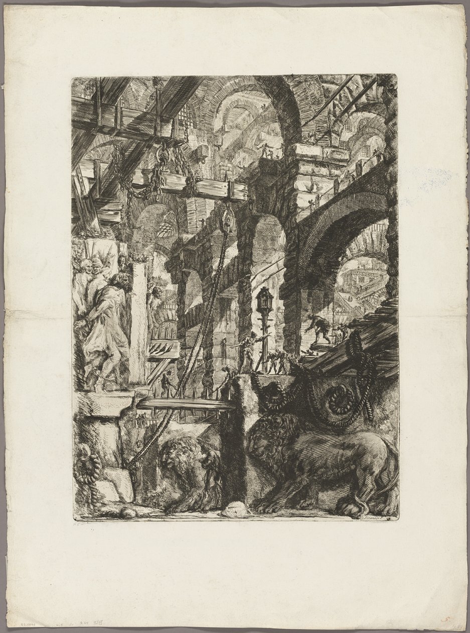 Aslan Kabartmaları, Hayali Hapishanelerden 5. plaka by Giovanni Battista Piranesi