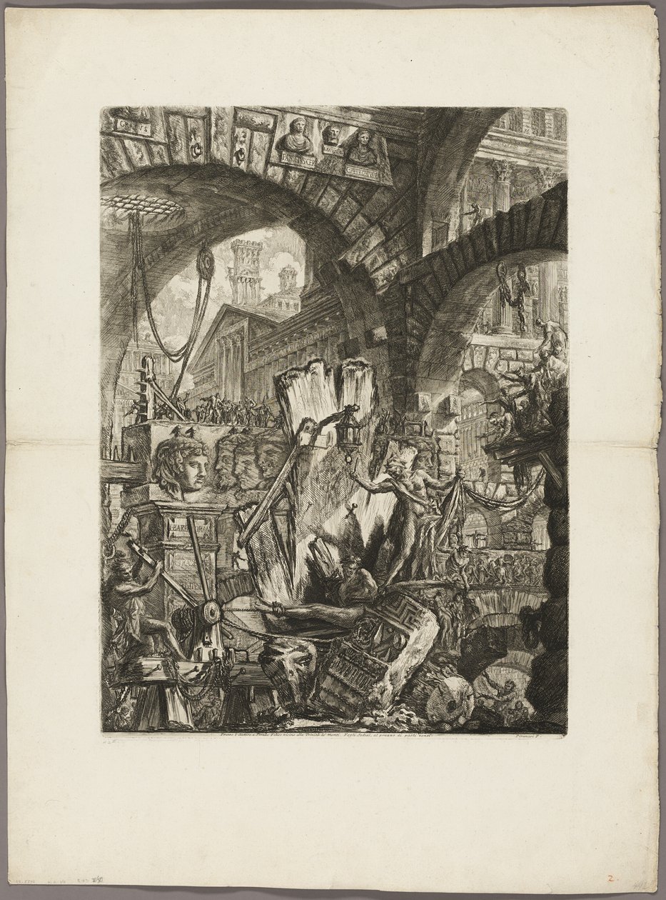 Raftaki Adam, Hayali Hapishanelerden 2. plaka by Giovanni Battista Piranesi