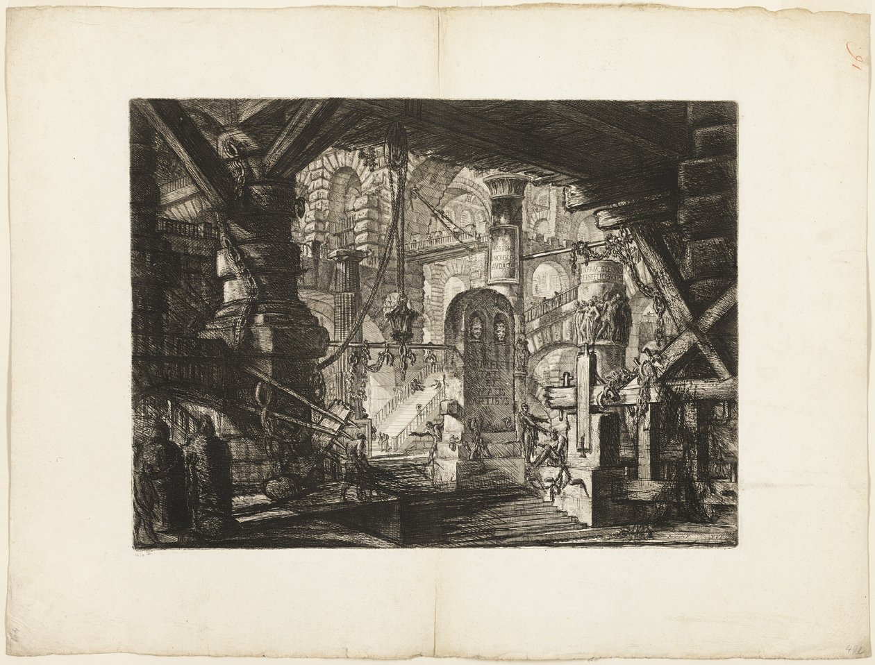 Zincirli İskele, Hayali Hapishanelerden 16. levha by Giovanni Battista Piranesi