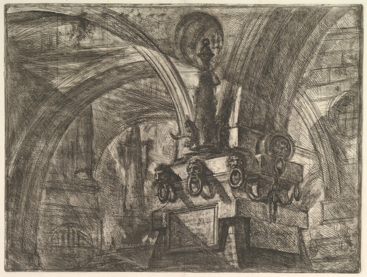 Lambalı İskele, Carceri dinvenzione Hayali Hapishanelerden, yaklaşık. 1749-50. by Giovanni Battista Piranesi