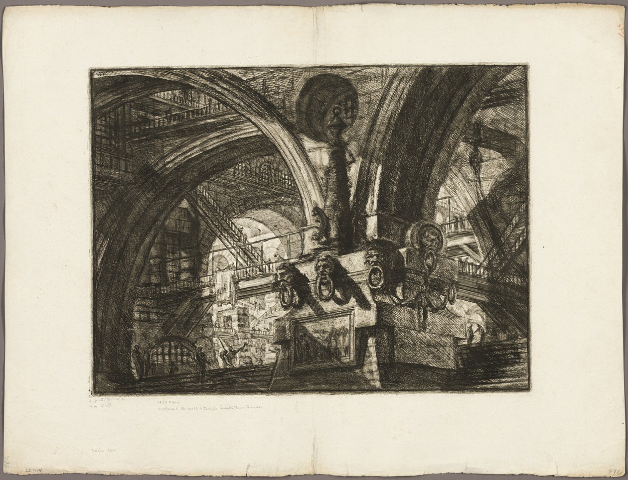 Lambalı İskele, Hayali Hapishanelerden 15 numaralı levha by Giovanni Battista Piranesi