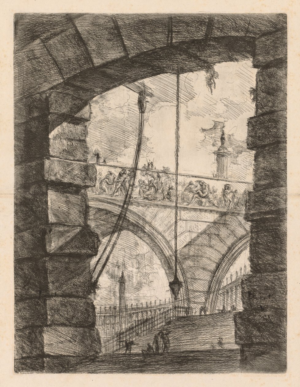 Hapishaneler: Frizli Yüce Bir Kemer by Giovanni Battista Piranesi