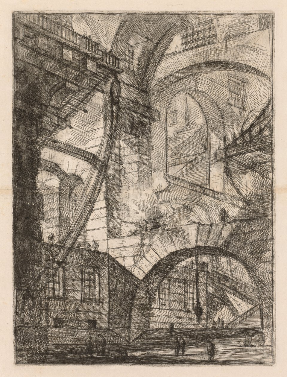 Hapishaneler: Duman Ateşi Olan Kemerlere Bir Bakış, 1745-1750. by Giovanni Battista Piranesi