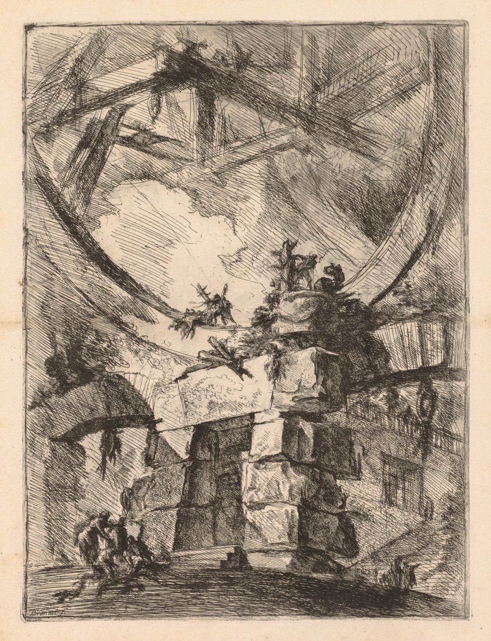 Hapishaneler: Bir Hapishane Kapısı by Giovanni Battista Piranesi