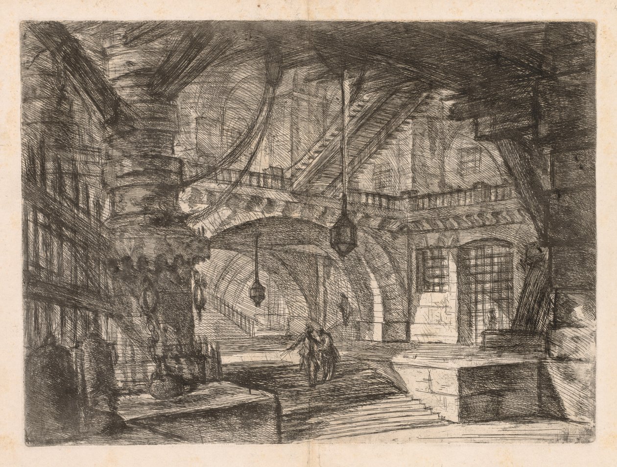 Hapishaneler: Fenerli Geniş Bir Salon by Giovanni Battista Piranesi
