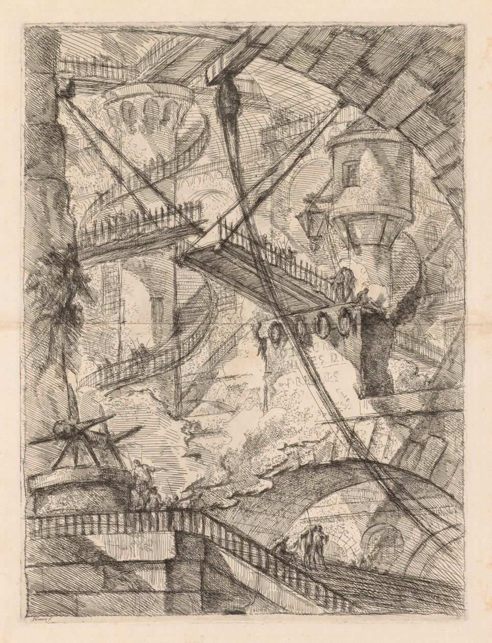 Hapishaneler: Asma Köprülü Muazzam Bir İç Mekan by Giovanni Battista Piranesi