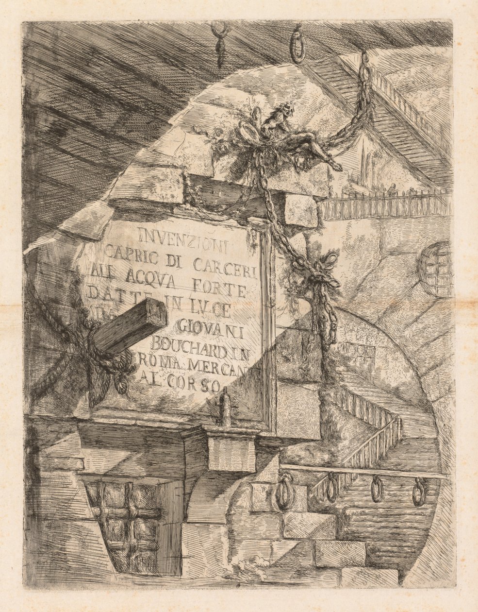 Hapishaneler: Başlık Sayfası -- Bir Hapishanenin İçi by Giovanni Battista Piranesi