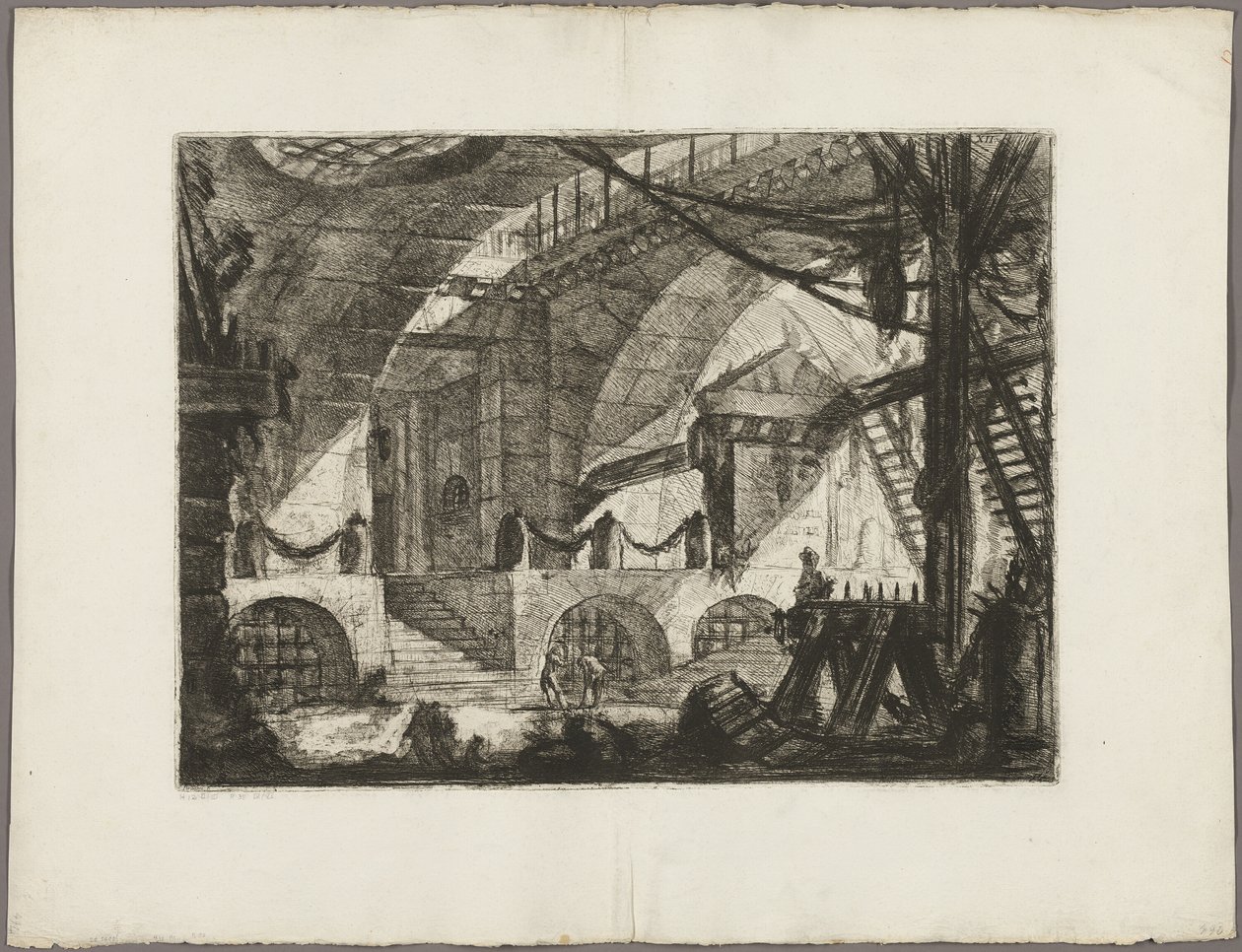 Sawhorse, Hayali Hapishanelerden 12 numaralı plaka by Giovanni Battista Piranesi