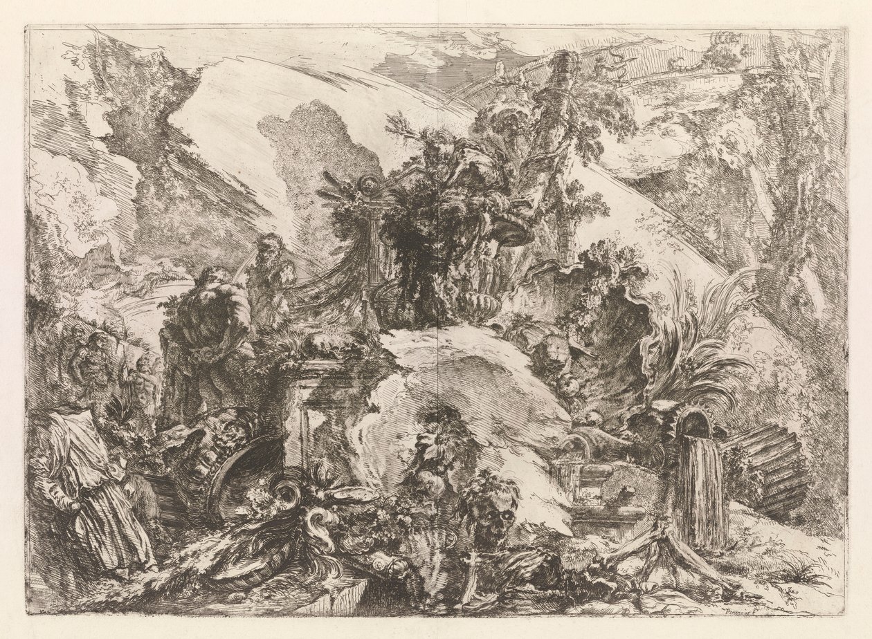 Grotteschi'den İskeletler (Groteskler) by Giovanni Battista Piranesi