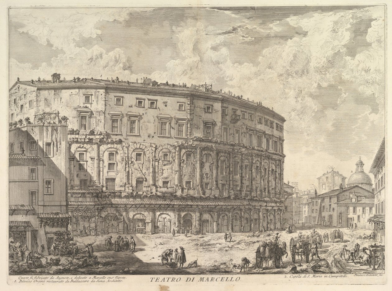 Marcellus Tiyatrosu Marcellus Tiyatrosu, yak. 1757. by Giovanni Battista Piranesi