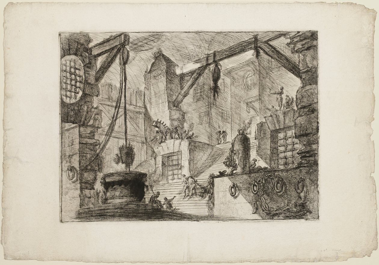 Kuyu, Hayali Hapishanelerden 13 numaralı levha by Giovanni Battista Piranesi