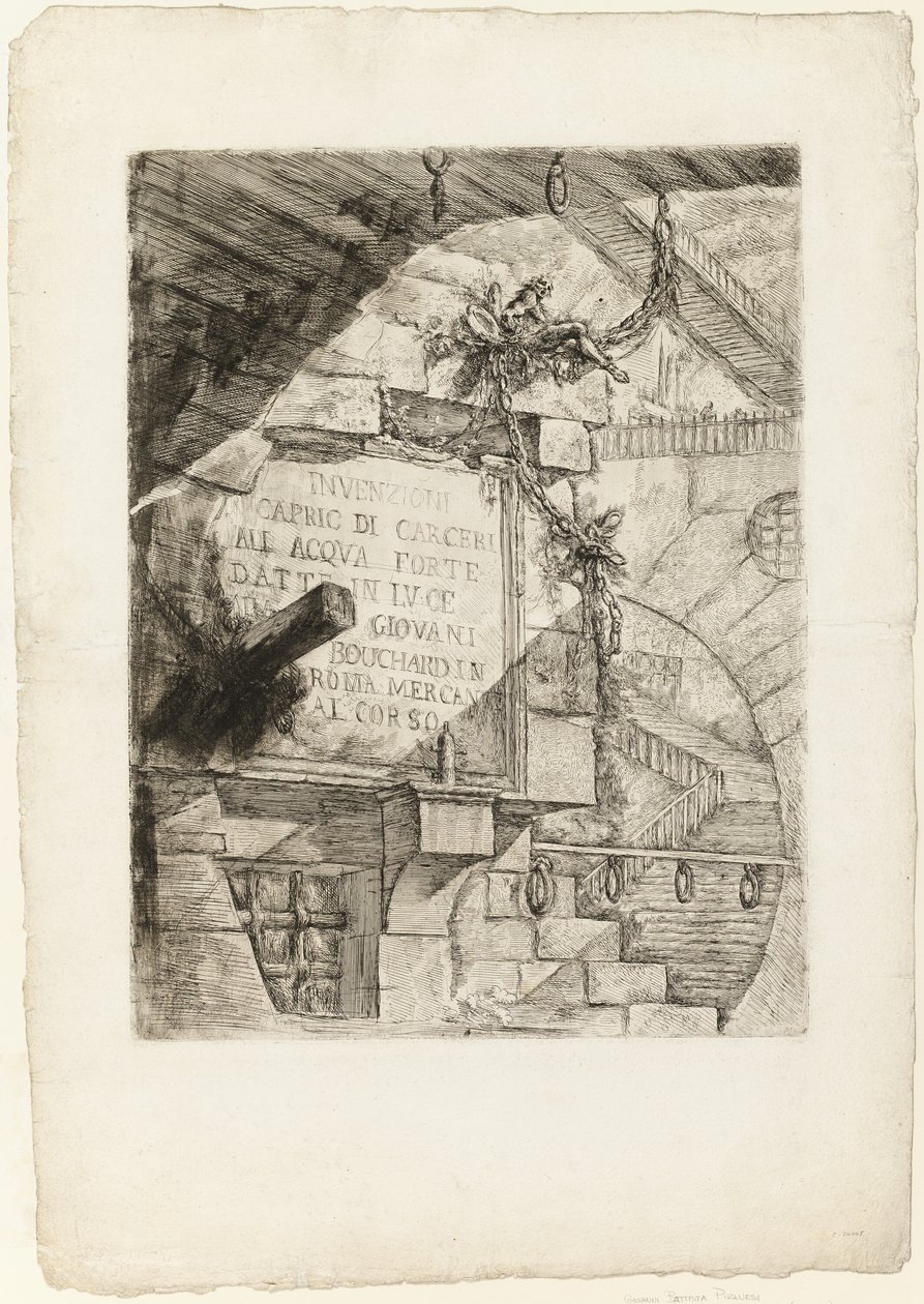 Hayali Hapishanelerden Başlık Sayfası by Giovanni Battista Piranesi