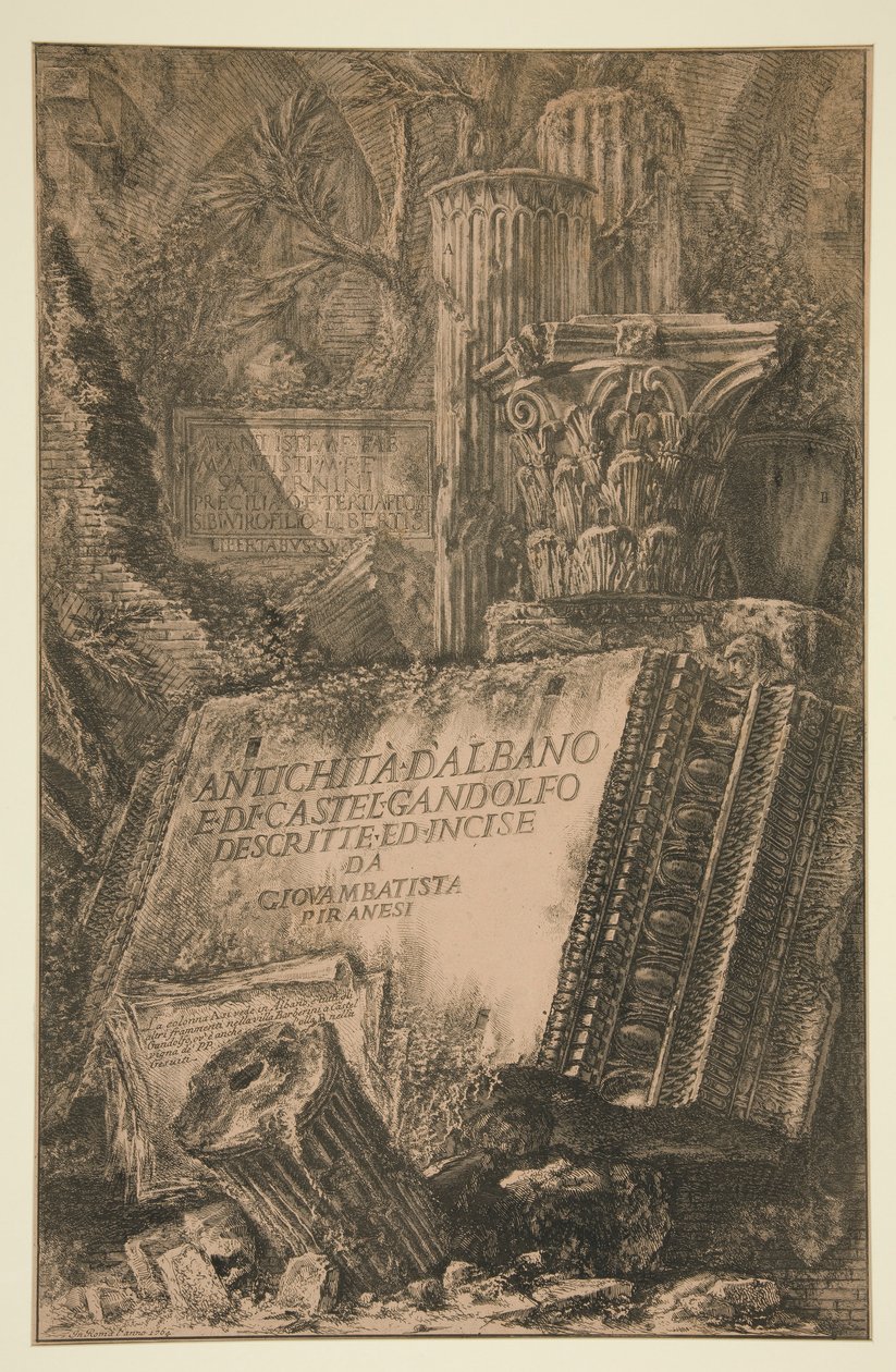 Başlık sayfası: Antichit? d by Giovanni Battista Piranesi