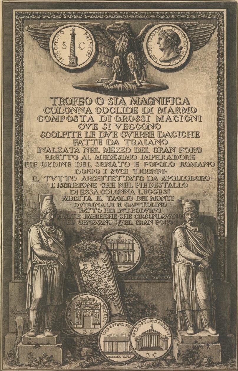 Kartallı başlık sayfası, Trajan Sütunu