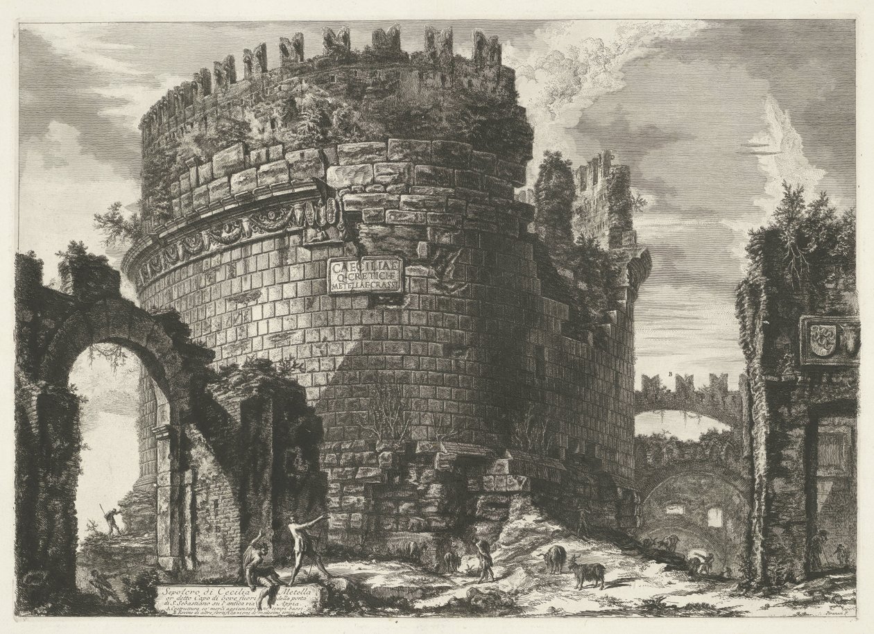 Tombe van Caecilia Metella te Roma Cecilia Metella