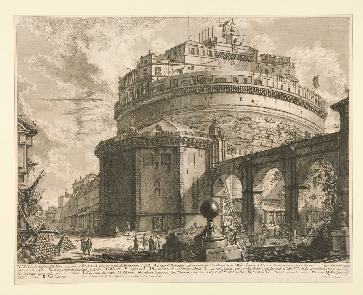 Mozolenin görünümü d by Giovanni Battista Piranesi