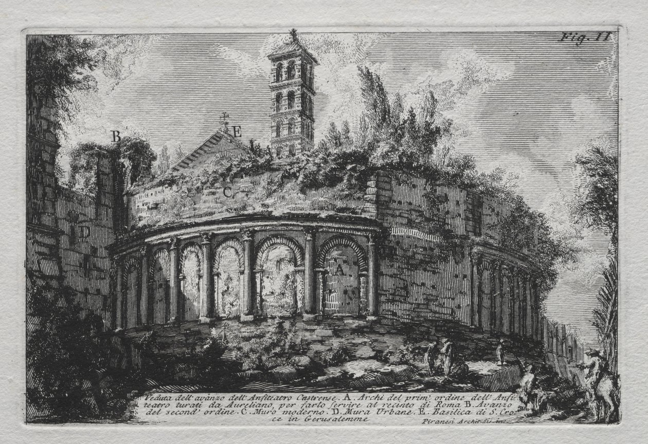 Castranse Amfitiyatrosu kalıntılarının Görüntüle by Giovanni Battista Piranesi
