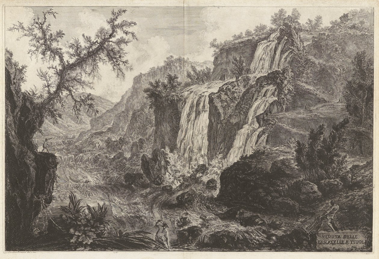 Veduta delle Cascatelle a Tivoli (Tivoli