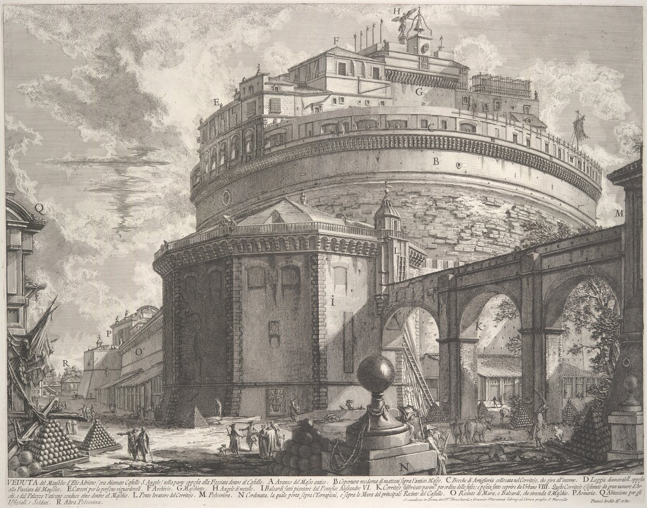 Şimdi Castel S. Angelo olarak adlandırılan İmparator Hadrian