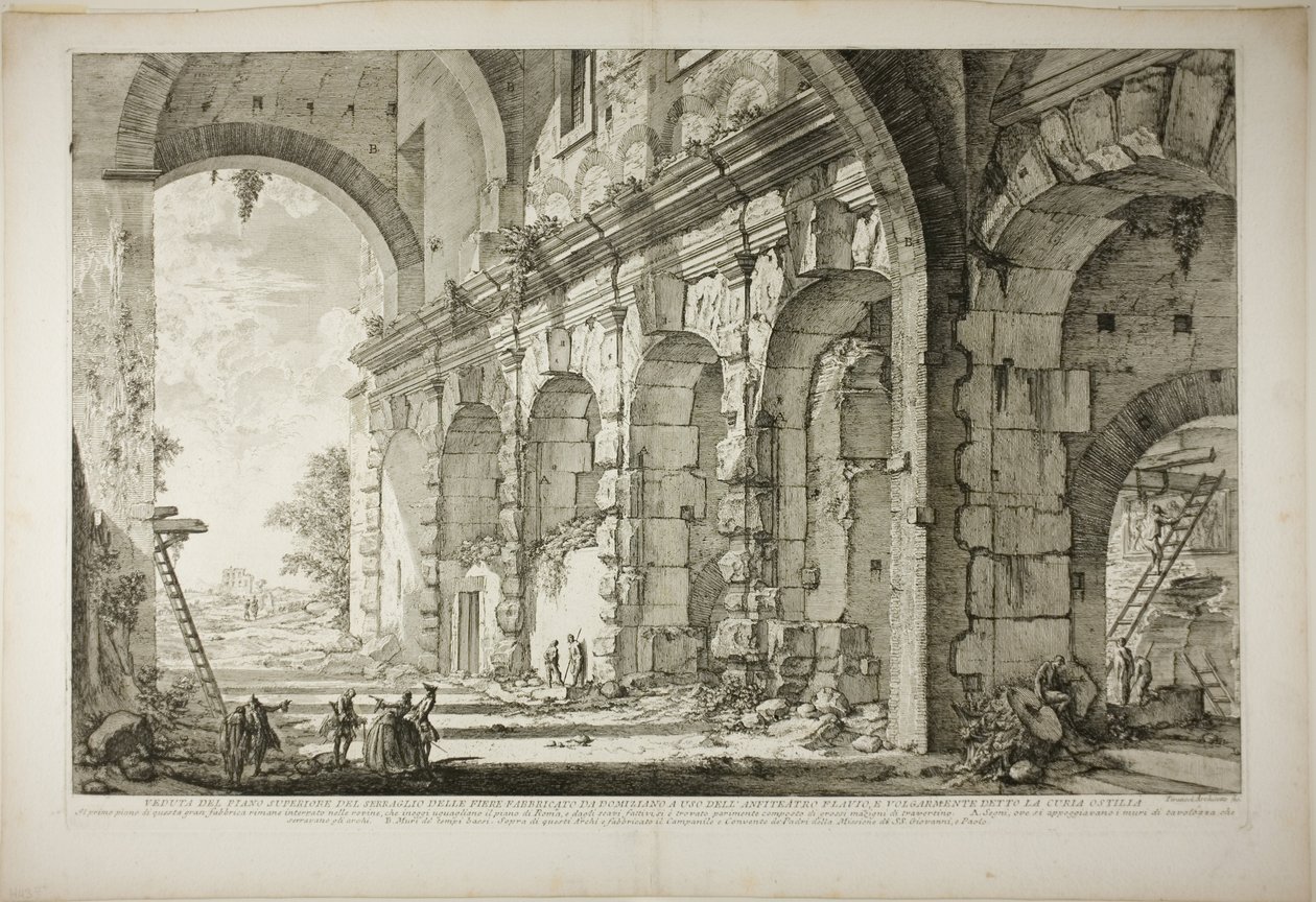 İmparator Domitian tarafından inşa edilen, Flavian Amfitiyatrosu ile ilişkilendirilen ve genellikle Curia Hostilia olarak adlandırılan Vahşi Hayvan Kafeslerinin üst katının Views of Rome