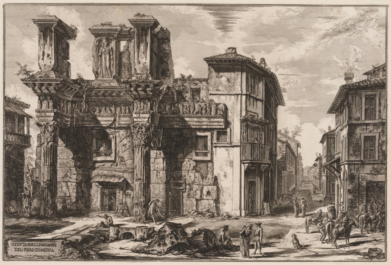 Roma Manzaraları: Nerva Forumu by Giovanni Battista Piranesi