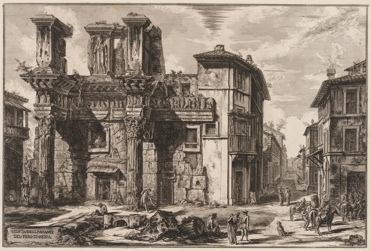 Roma Manzaraları: Nerva Forumu. by Giovanni Battista Piranesi