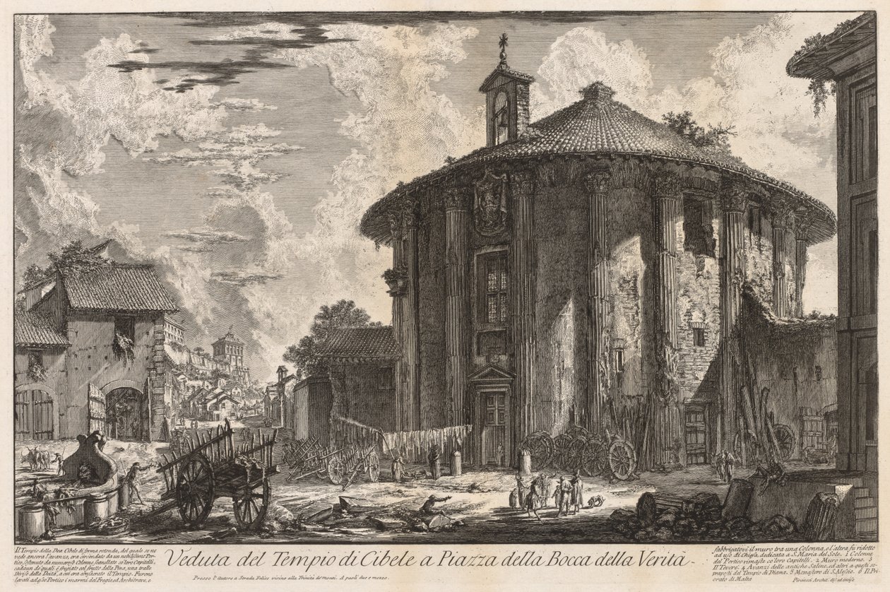Roma Manzaraları: Kibele Tapınağı, 1758. by Giovanni Battista Piranesi