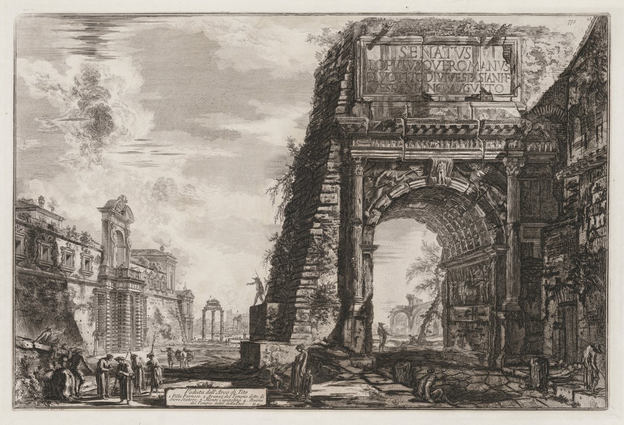 Roma Manzaraları: Kemer veya Titus by Giovanni Battista Piranesi