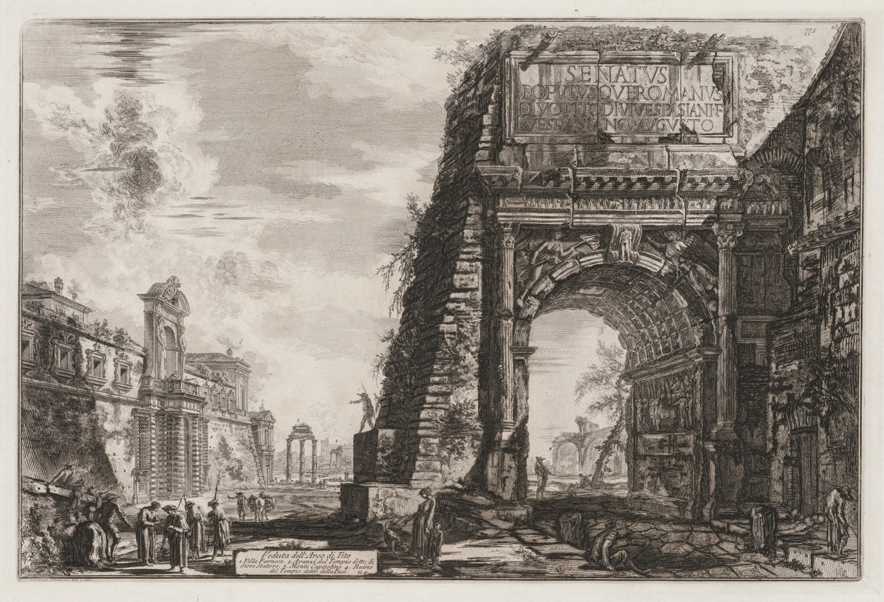 Roma Manzaraları: Titus Kemeri, 1776. by Giovanni Battista Piranesi