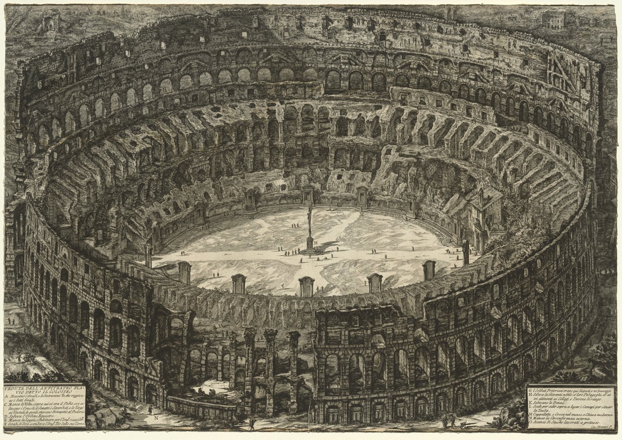Roma Manzaraları: Kolezyum, 1776. by Giovanni Battista Piranesi