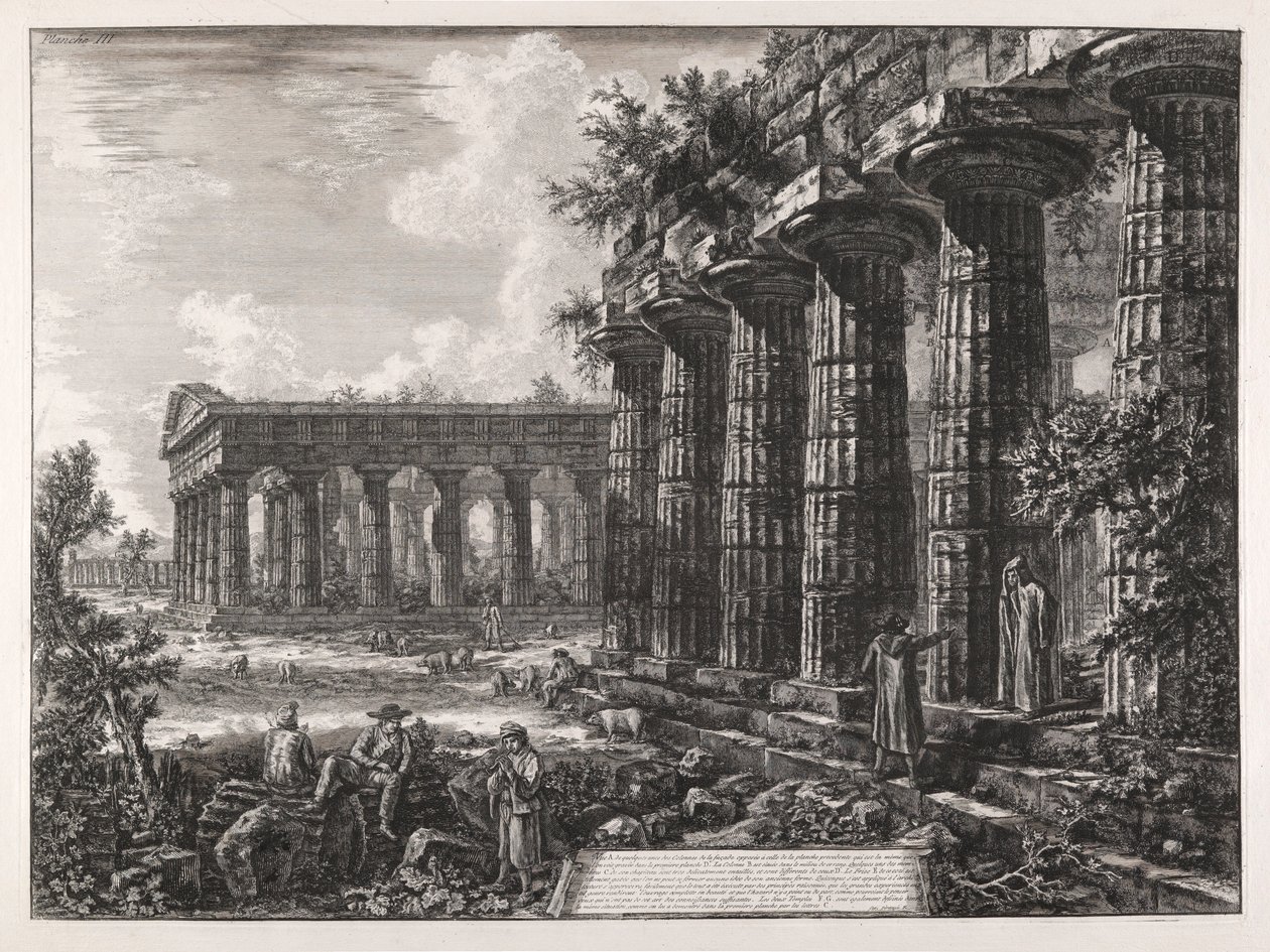 Karşı cephedeki bazı sütunların görünümü? önceki yönetim kurulu by Giovanni Battista Piranesi