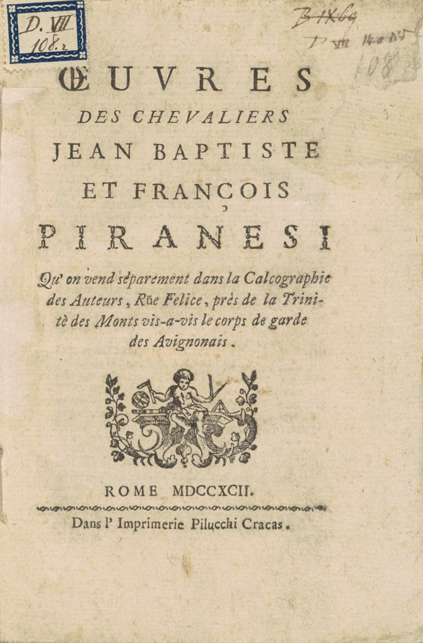 Şövalyeler Jean Baptiste ve François Piranesi