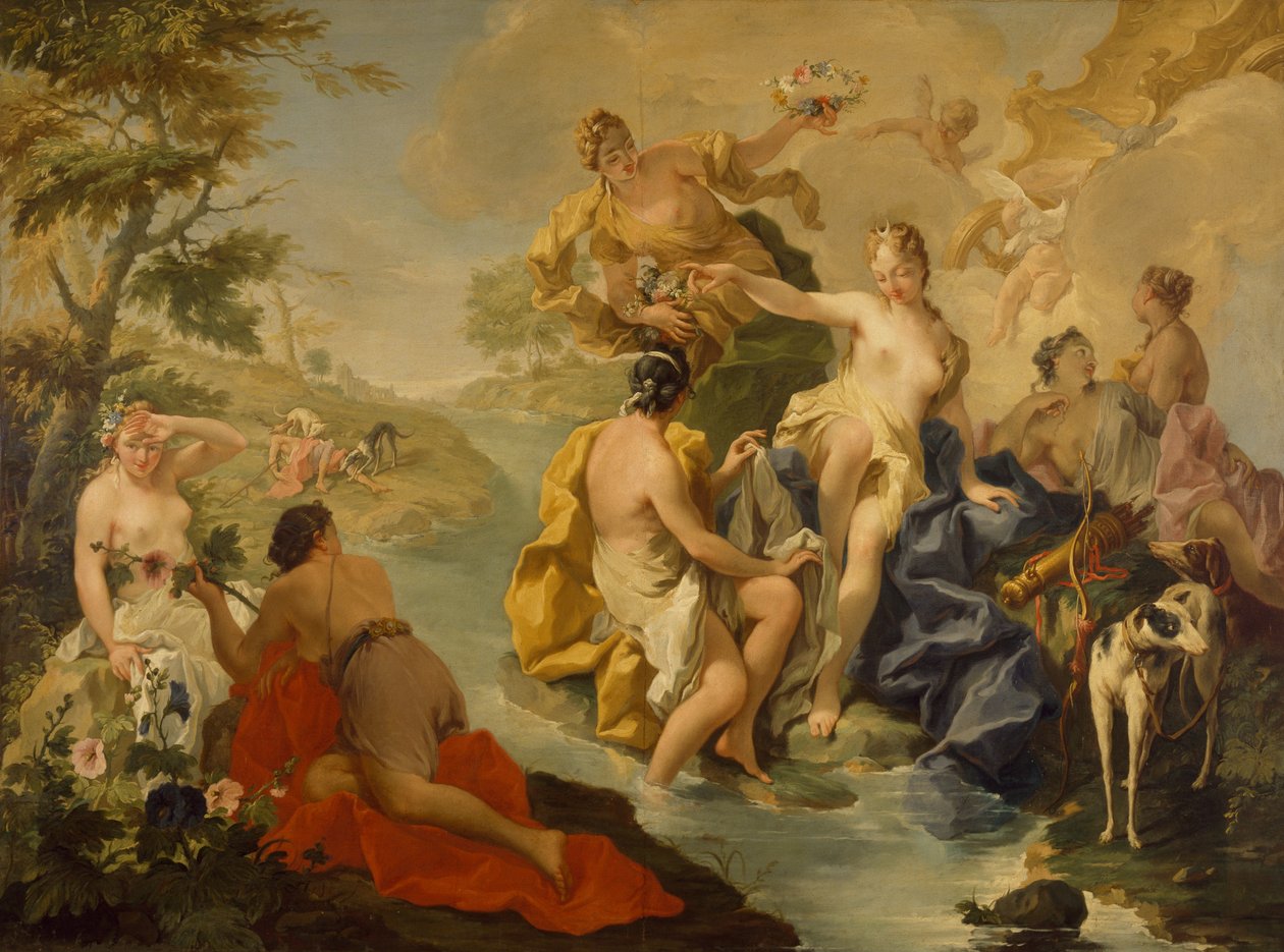 Diana ve Aktaeon by Giovanni Battista Pittoni