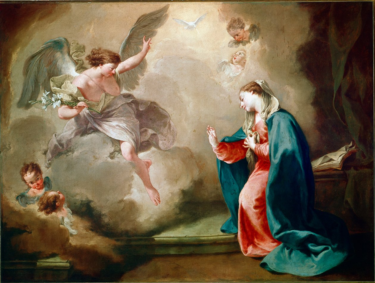 Müjde Tablosu Giambattista (Giovan Battista) (Giovanni Battista) Pittoni (1687-1767) by Giovanni Battista Pittoni