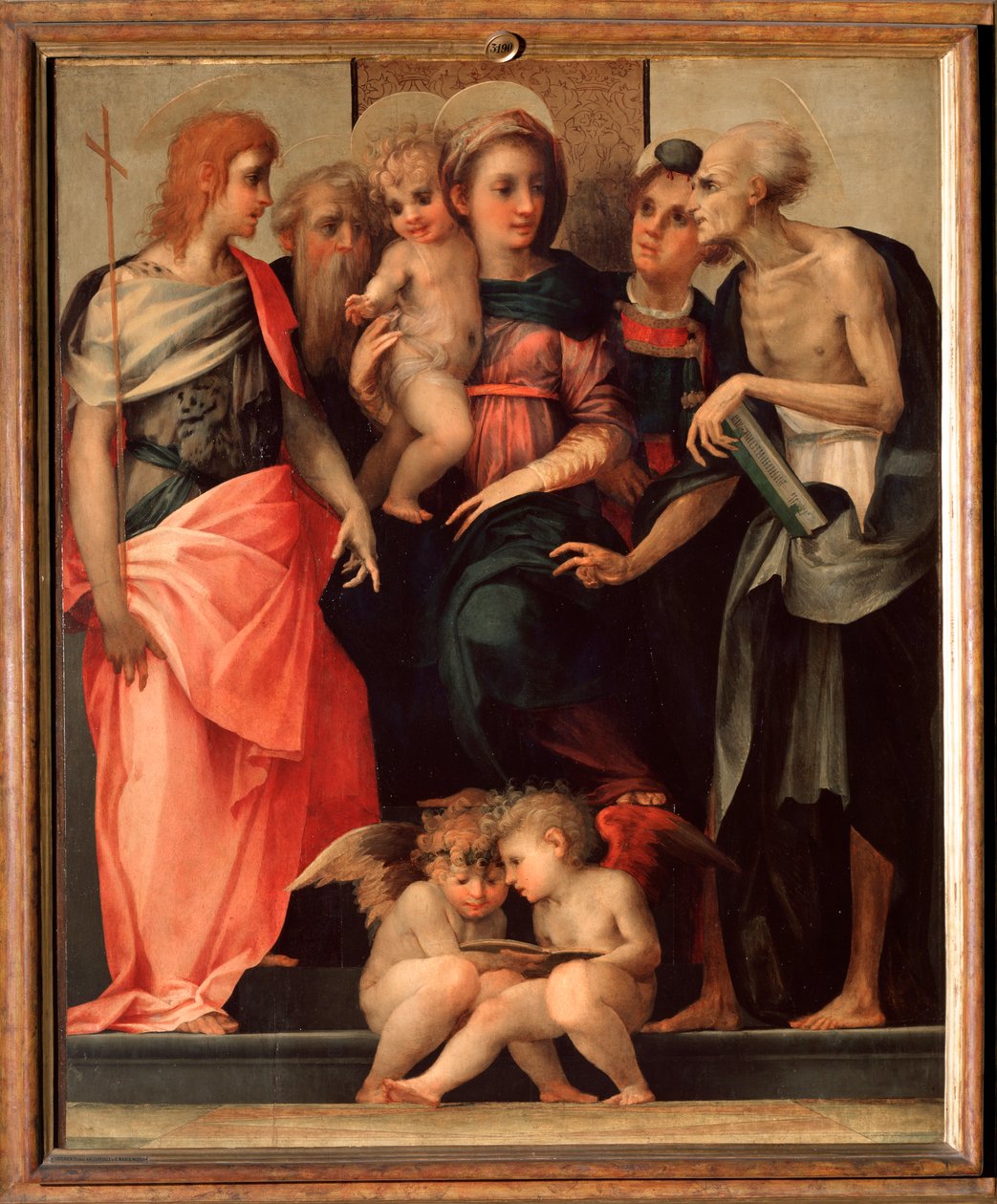 Kutsal Konuşma (Ognissanti sunağı) - ahşap üzerine tempera, c.1518 by Giovanni Battista Rosso Fiorentino