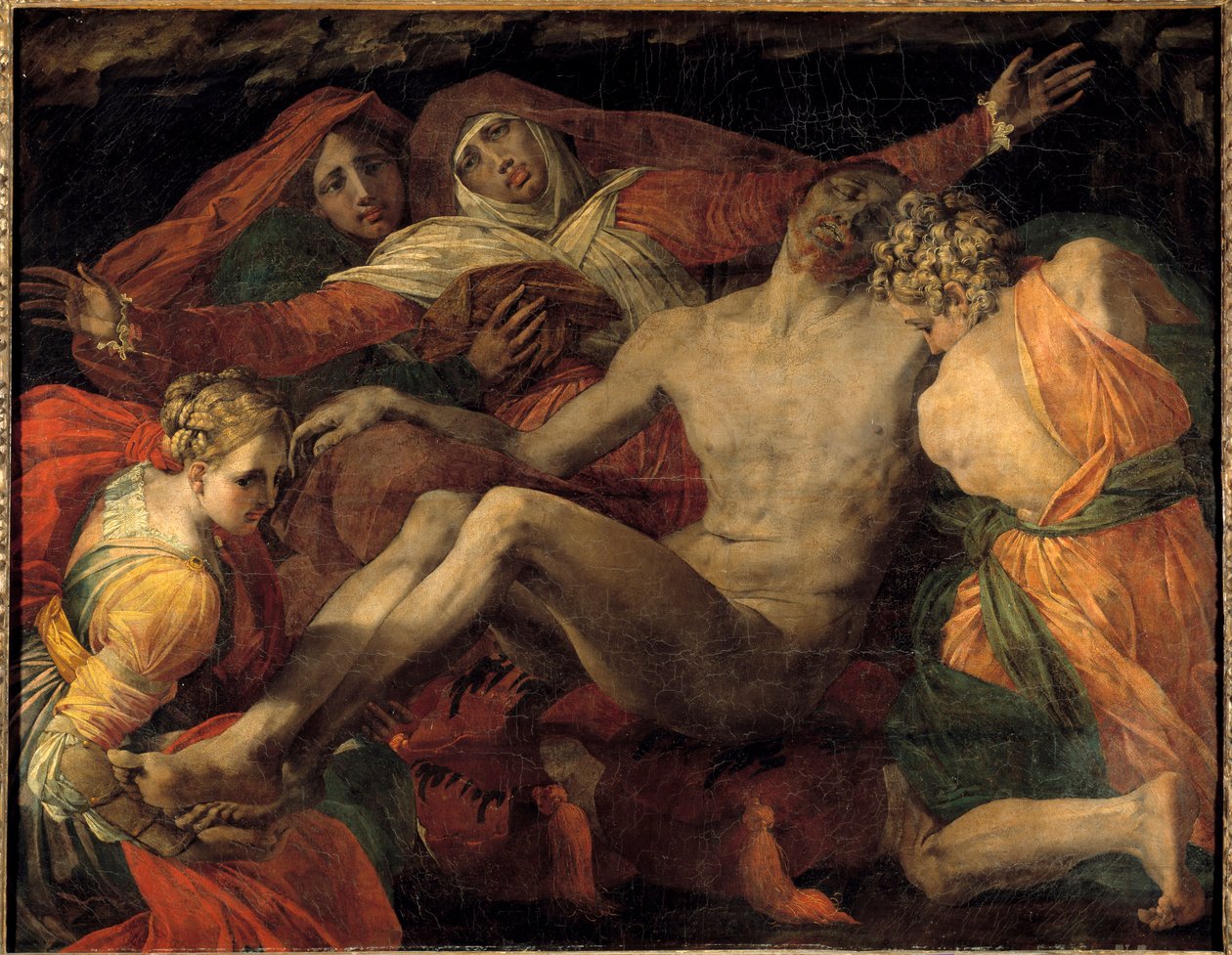 Pieta Boyama Giambattista di Jacopo Rossi tarafından Rosso Fiorentino (1494-1540) 1530-1535 Güneş 1.27x1.63 m by Giovanni Battista Rosso Fiorentino