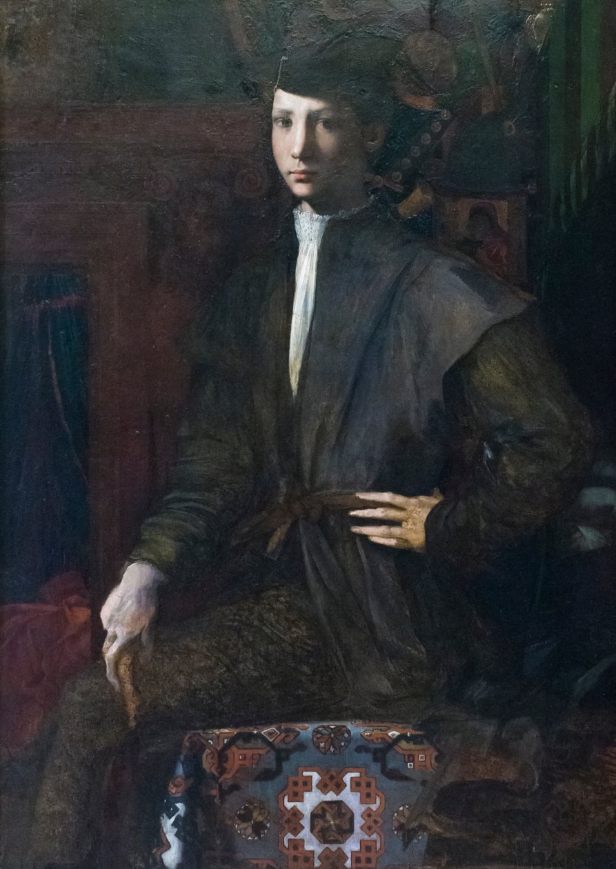 genç bir adamın portresi by Giovanni Battista Rosso Fiorentino