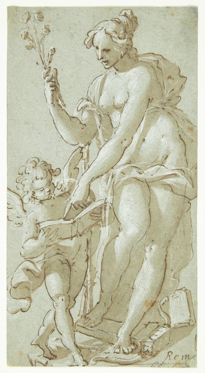 Venüs kitap okuyan Cupid