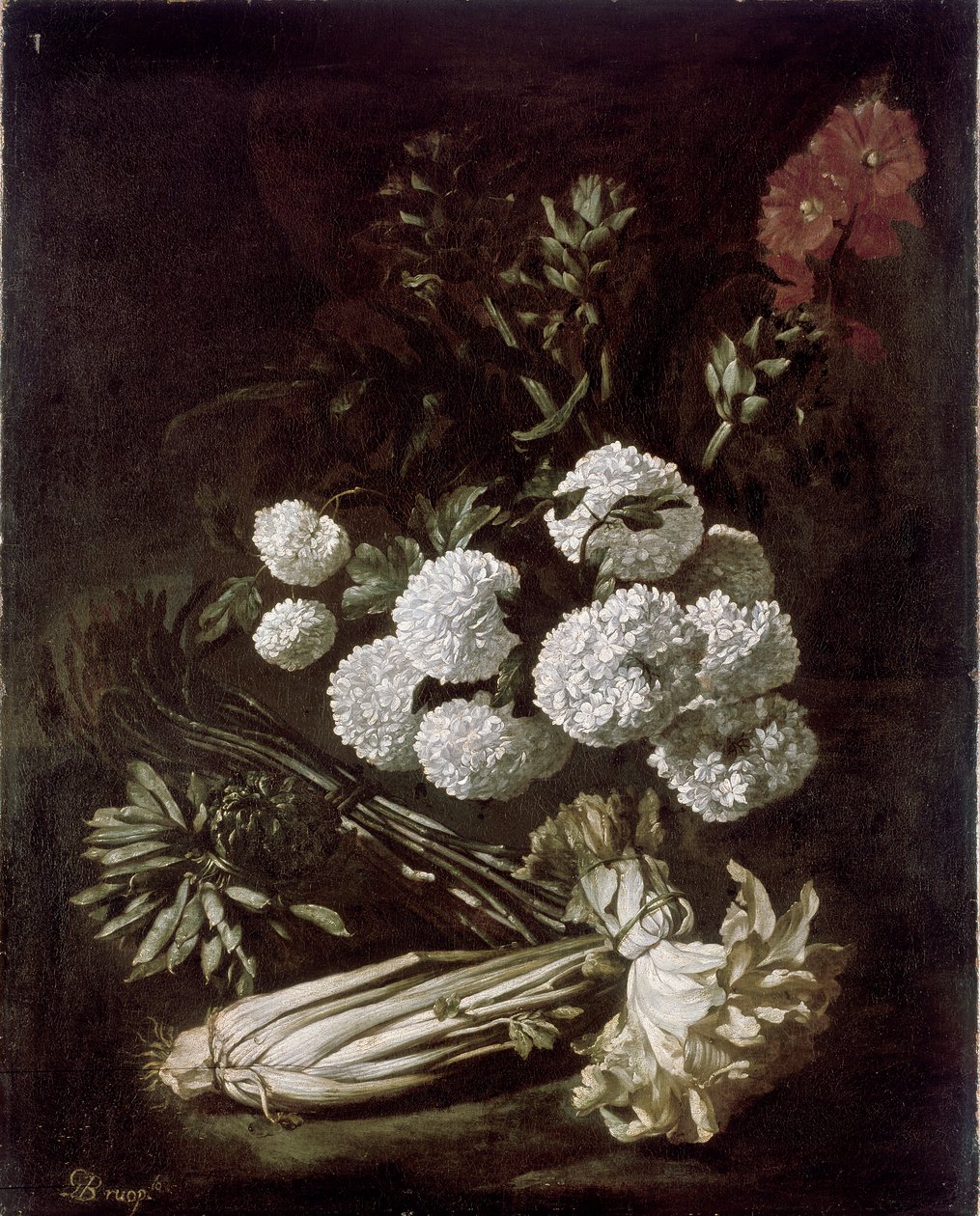 Çiçeklerin ve Sebzelerin Natürmortu, 1650