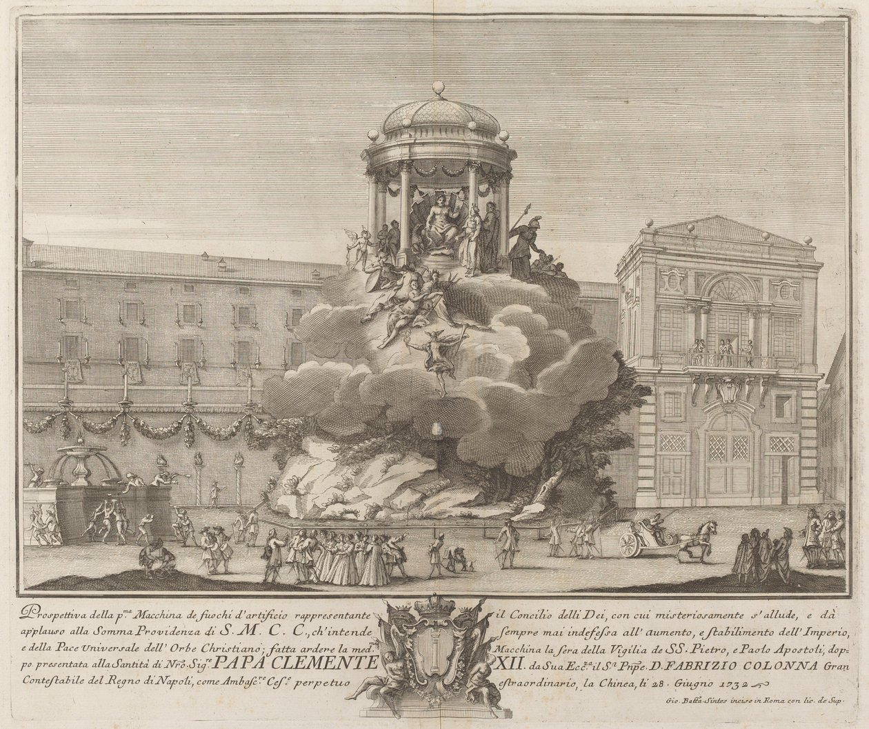 Tanrılar Konseyi, "Çin" Festivali için by Giovanni Battista Sintes probably after Nicola Michetti