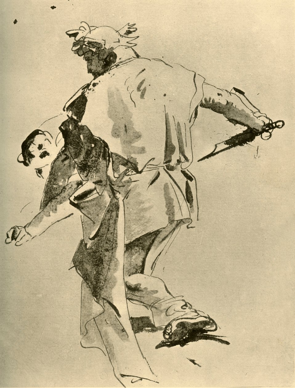 Bir Çocuğu bıçaklayan bir adam, 18. yüzyılın ortaları, 1928 by Giovanni Battista Tiepolo