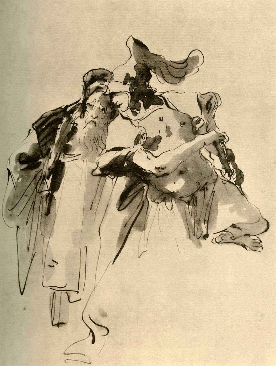 Bir Asker ve Yaşlı Bir Adam, 18. yüzyılın ortaları, 1928 by Giovanni Battista Tiepolo