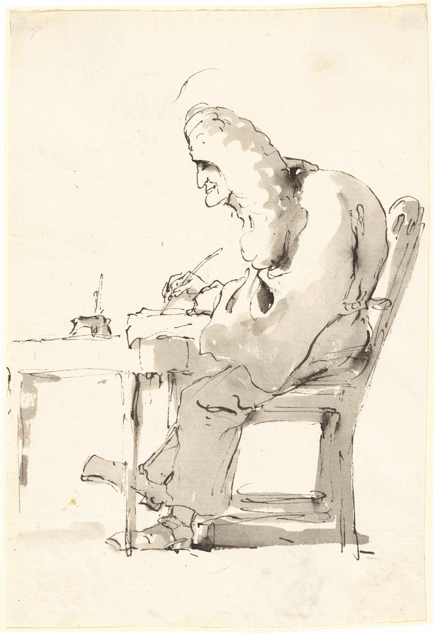 Venedikli Bir Avukat Masasında by Giovanni Battista Tiepolo