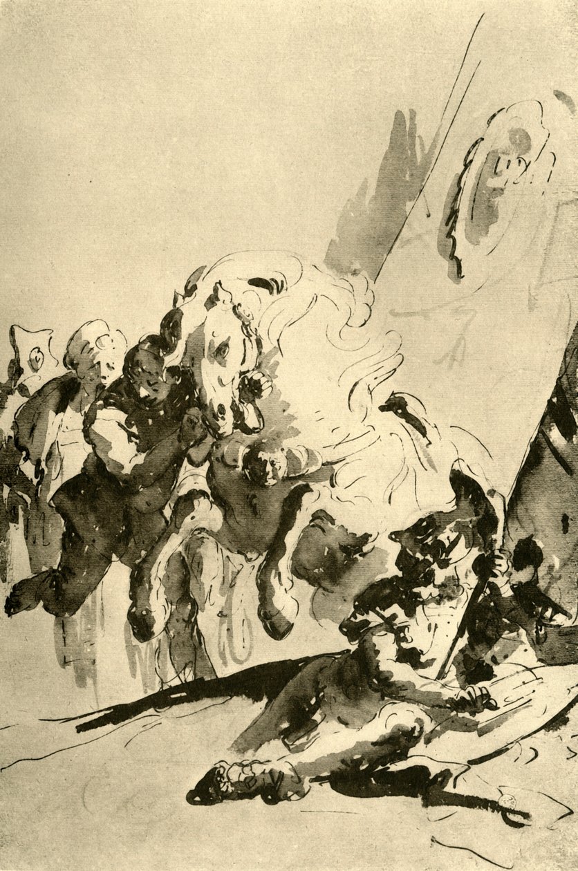 Alexander ve Bucephalus, 18. yüzyılın ortaları, 1928 by Giovanni Battista Tiepolo