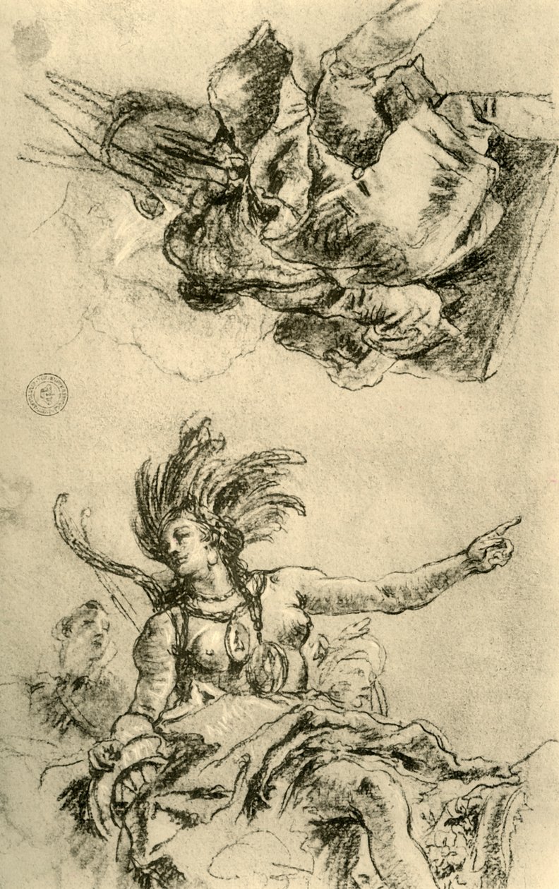 Amerika, 1753, 1928 by Giovanni Battista Tiepolo