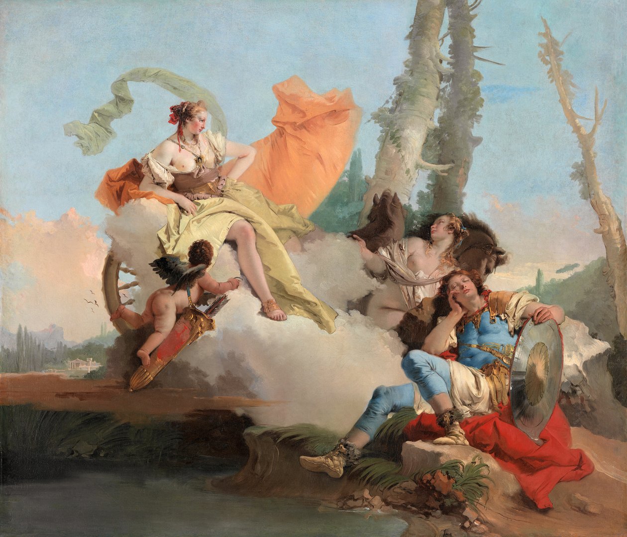 Armida Uyuyan Rinaldo ile Karşılaşıyor, 174245. by Giovanni Battista Tiepolo