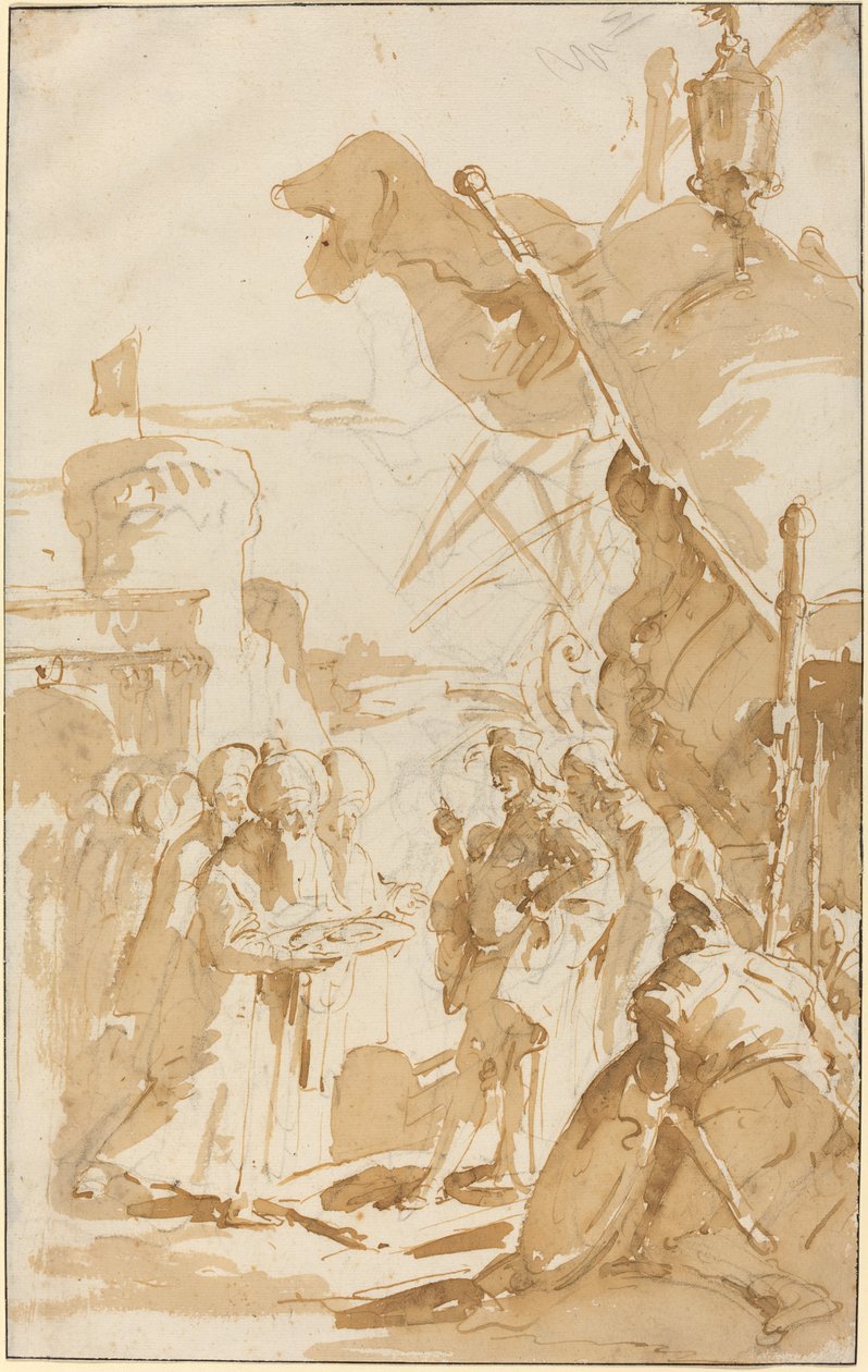 Bir Kasabanın Kapitülasyonu by Giovanni Battista Tiepolo