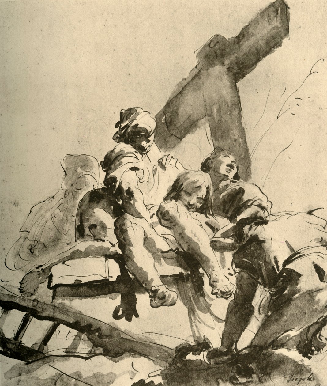 Haçtan İniş, 18. yüzyılın ortaları, 1928 by Giovanni Battista Tiepolo