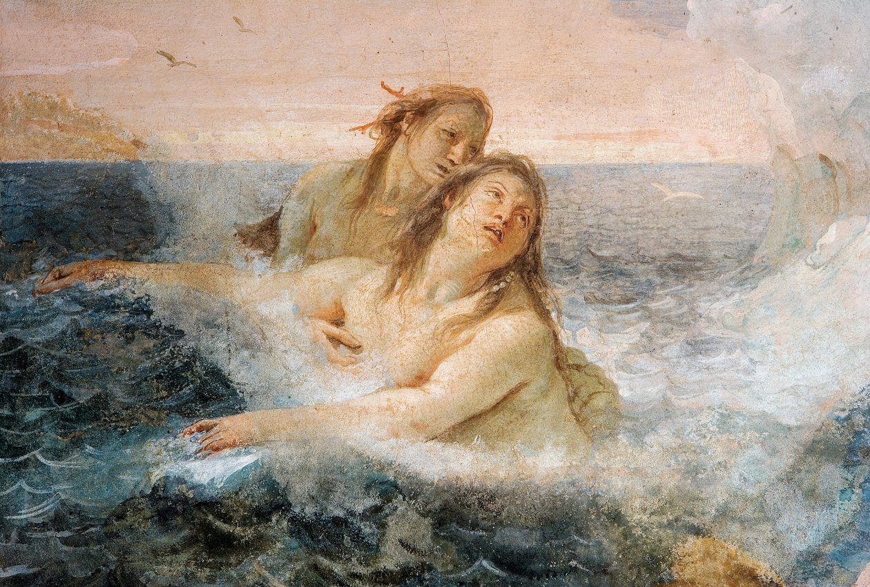 Thetis'in Oğlu Akhilleus'u teselli etmesinden Thetis'in detayı, Palazzina'daki İlyada Odası'ndan, 1757 by Giovanni Battista Tiepolo